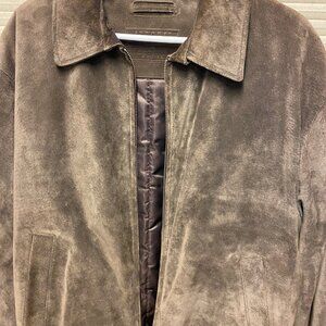 Roundtree & Yorke Men's Suede Coat Medium 100% Leather
